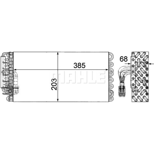 AE 72 000P - Evaporator, air conditioning 