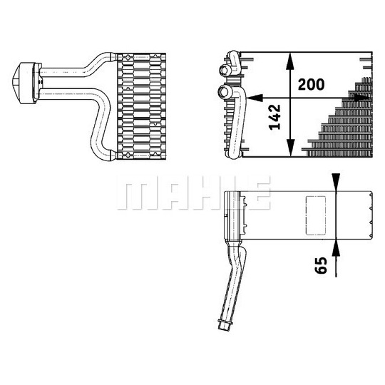 AE 66 000P - Evaporator, air conditioning 