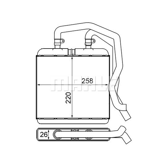 AH 12 000S - Heat Exchanger, interior heating 