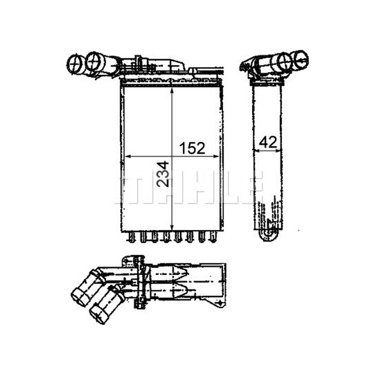 AH 116 000P - Heat Exchanger, interior heating 