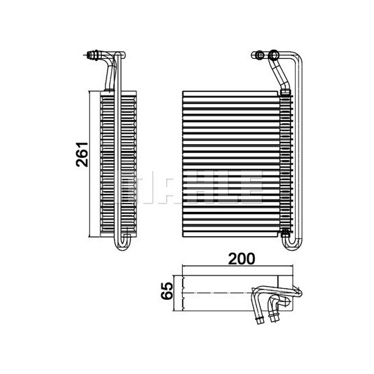 AE 84 000P - Evaporator, air conditioning 