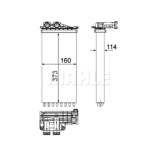 AH 196 000P - Heat Exchanger, interior heating 