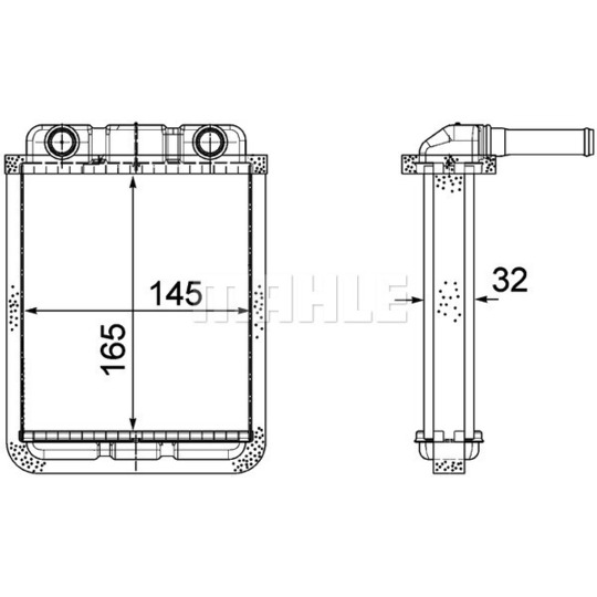 AH 182 000P - Heat Exchanger, interior heating 