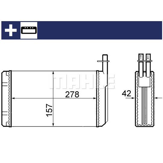 AH 68 000S - Värmeväxlare, kupévärmare 