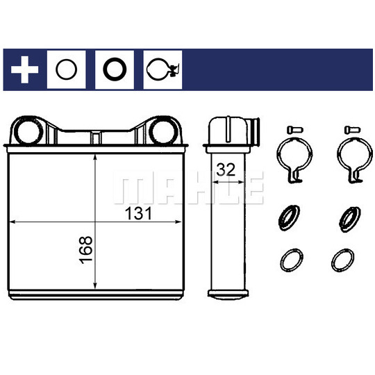 AH 238 000S - Heat Exchanger, interior heating 