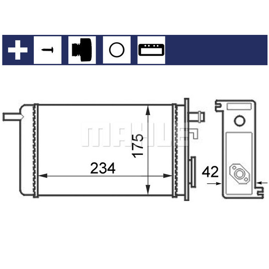 AH 44 000S - Heat Exchanger, interior heating 