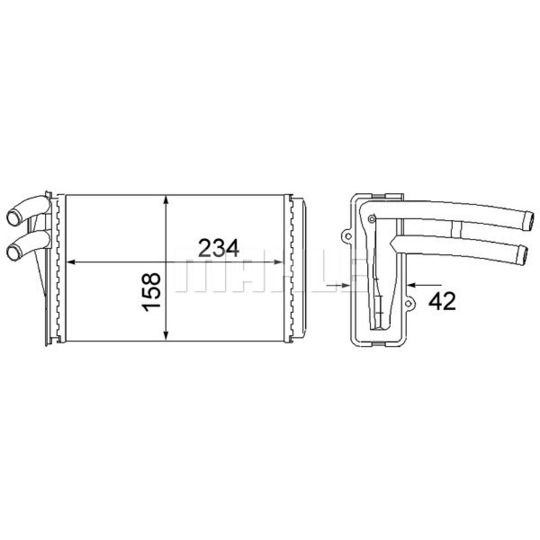 AH 54 000S - Heat Exchanger, interior heating 