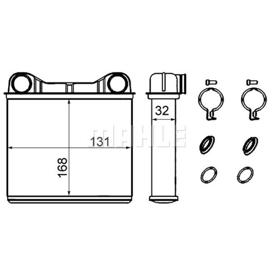 AH 238 000S - Heat Exchanger, interior heating 