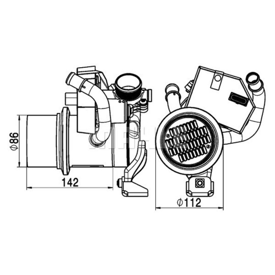 CE 5 000P - Cooler, exhaust gas recirculation 