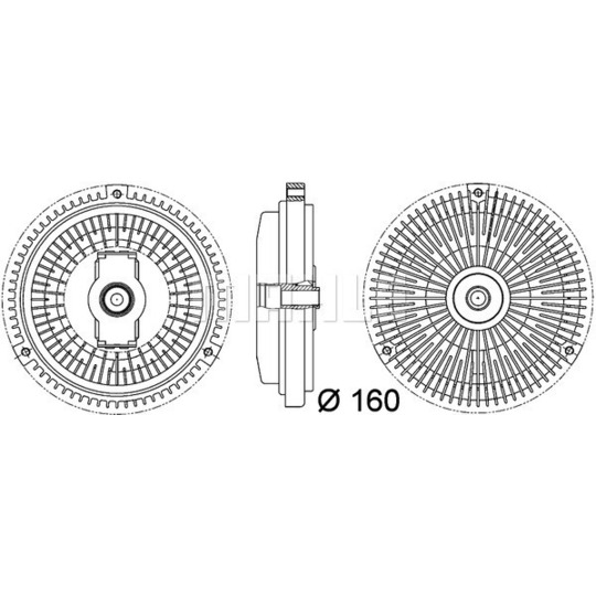 CFC 107 000P - Clutch, radiator fan 