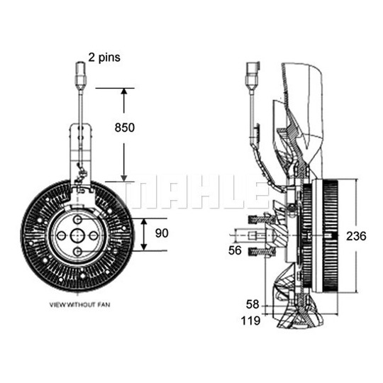 CFC 139 000P - Clutch, radiator fan 