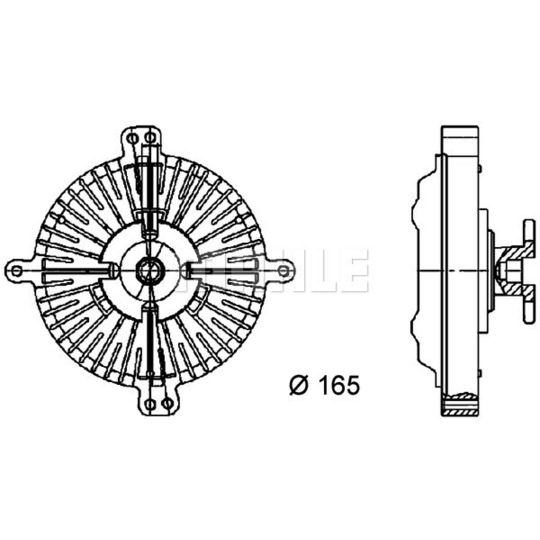 CFC 81 000P - Clutch, radiator fan 