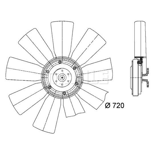 CFF 412 000P - Ventilaator,mootorijahutus 