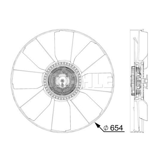 CFF 510 000P - Fan, radiator 