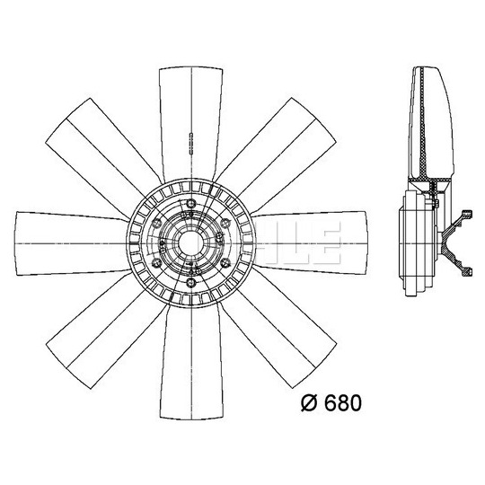 CFF 430 000P - Tuuletin, moottorin jäähdytys 