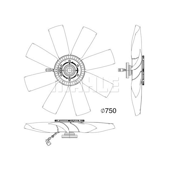 CFF 505 000P - Ventilaator,mootorijahutus 