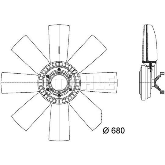 CFF 438 000P - Fan, radiator 