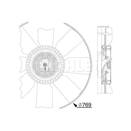 CFF 508 000P - Ventilaator,mootorijahutus 