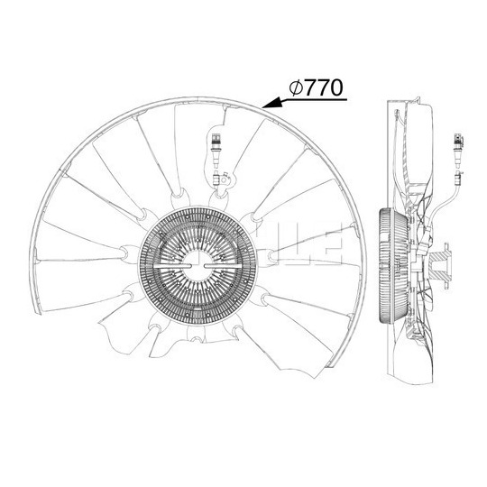 CFF 513 000P - Fan, radiator 