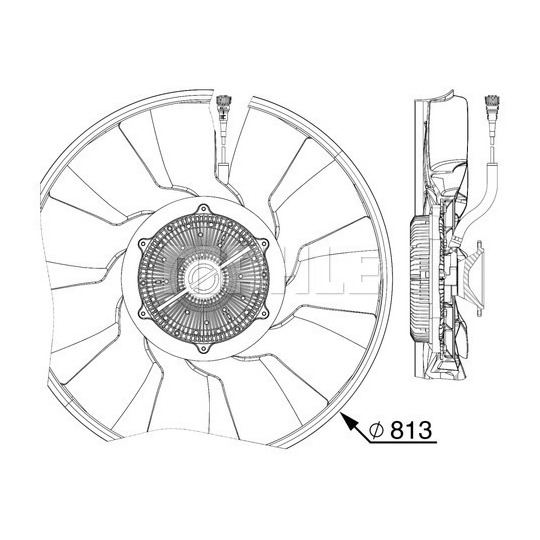 CFF 516 000P - Ventilaator,mootorijahutus 