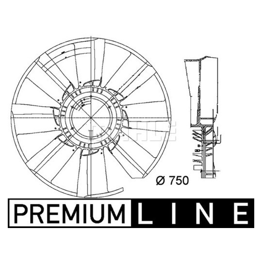 CFW 34 000P - Fan Wheel, engine cooling 