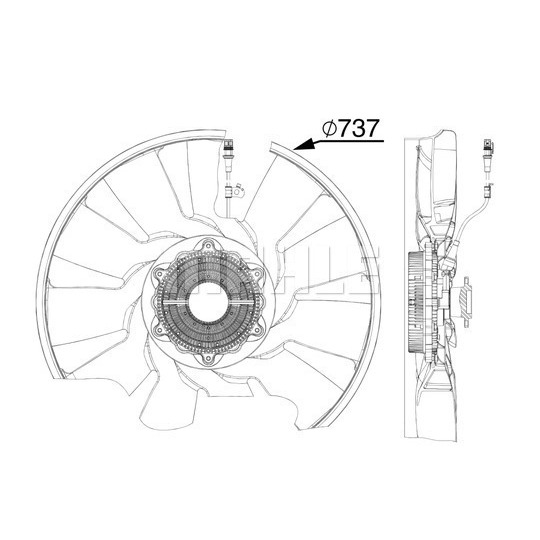 CFF 522 000P - Fan, radiator 