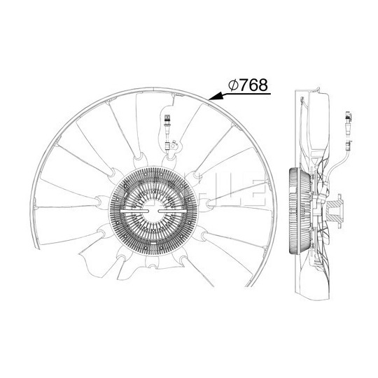 CFF 526 000P - Fan, radiator 