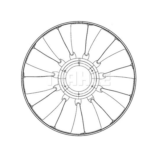 CFW 80 000P - Fan Wheel, engine cooling 