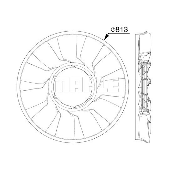 CFW 87 000P - Fan Wheel, engine cooling 