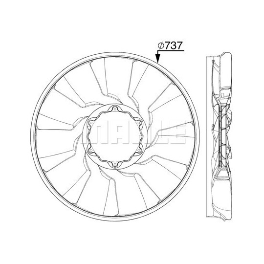 CFW 88 000P - Fan Wheel, engine cooling 