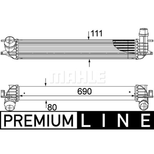 CI 155 000P - Intercooler, charger 