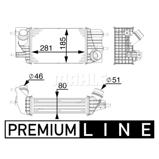 CI 154 000P - Intercooler, charger 