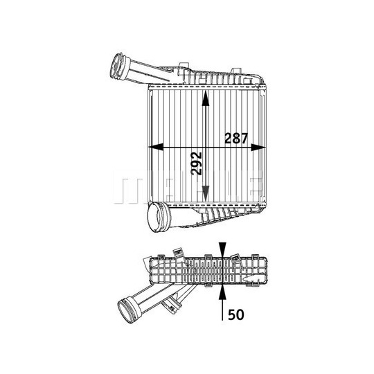 CI 142 000P - Intercooler, charger 