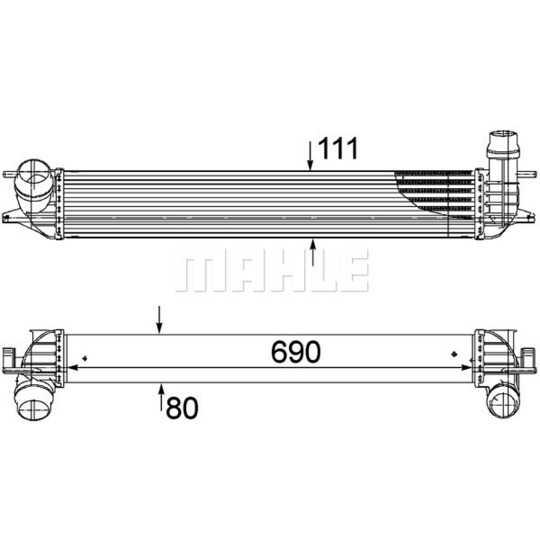 CI 155 000P - Intercooler, charger 