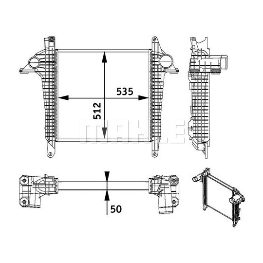 CI 136 000P - Intercooler, charger 