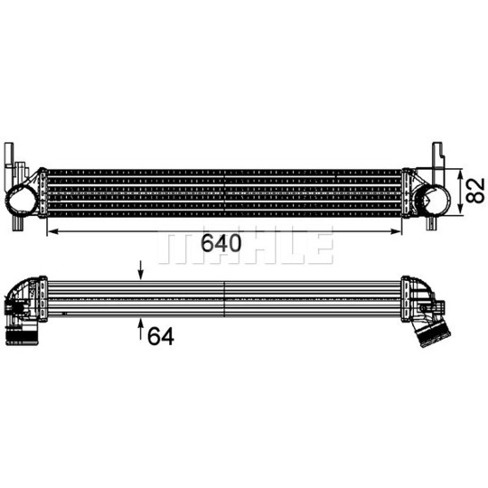 CI 165 000P - Intercooler, charger 