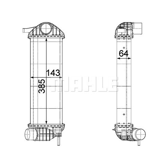 CI 244 000P - Intercooler, charger 