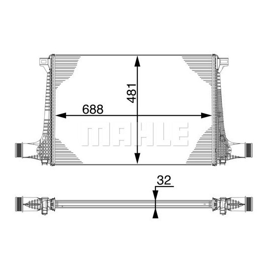 CI 220 000P - Intercooler, charger 