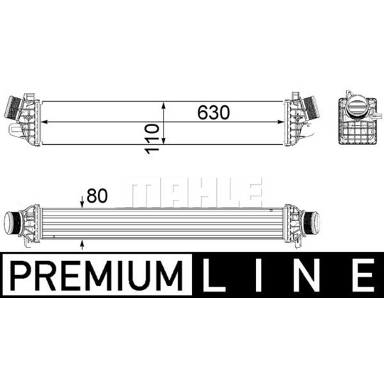 CI 258 000P - Intercooler, charger 