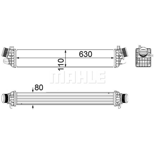 CI 258 000P - Intercooler, charger 