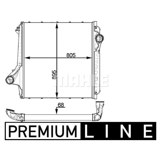 CI 374 000P - Intercooler, charger 