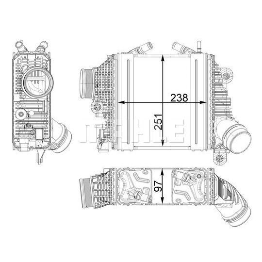 CI 411 000P - Laddluftkylare 