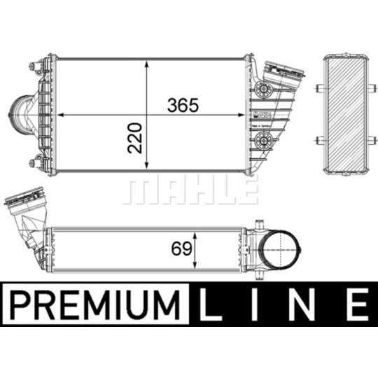 CI 380 000P - Intercooler, charger 