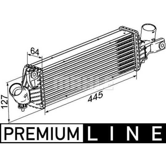 CI 355 000P - Intercooler, charger 