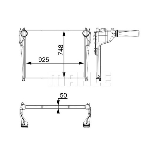 CI 34 000P - Intercooler, charger 