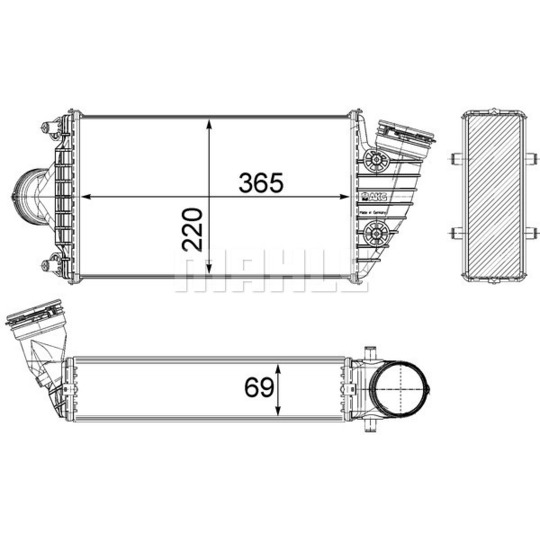 CI 380 000P - Intercooler, charger 