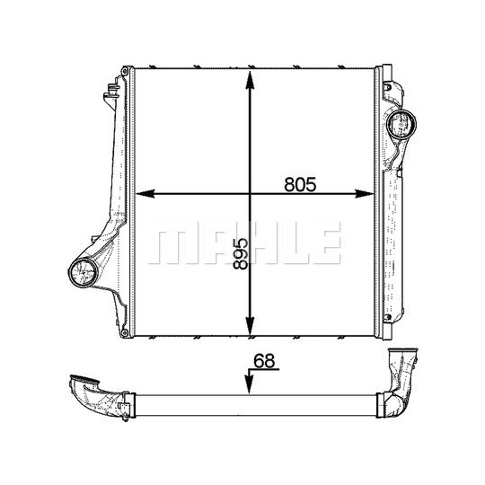 CI 374 000P - Intercooler, charger 