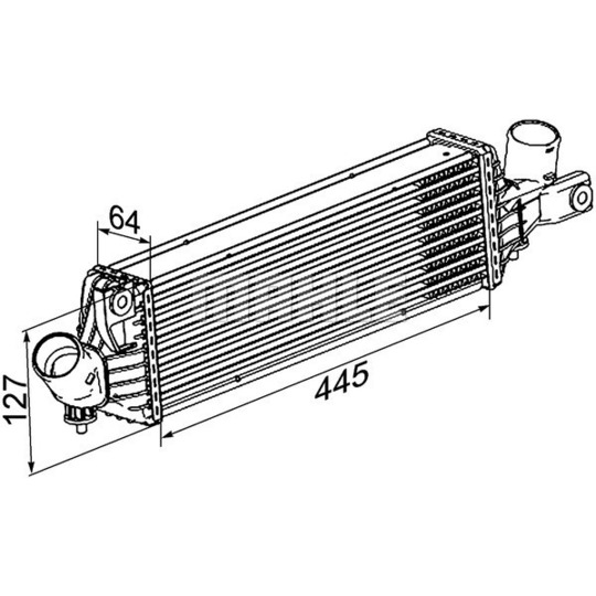 CI 355 000P - Intercooler, charger 