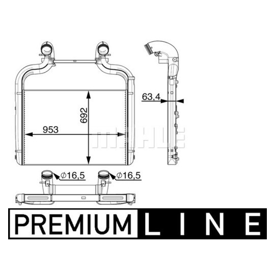 CI 36 000P - Intercooler, charger 