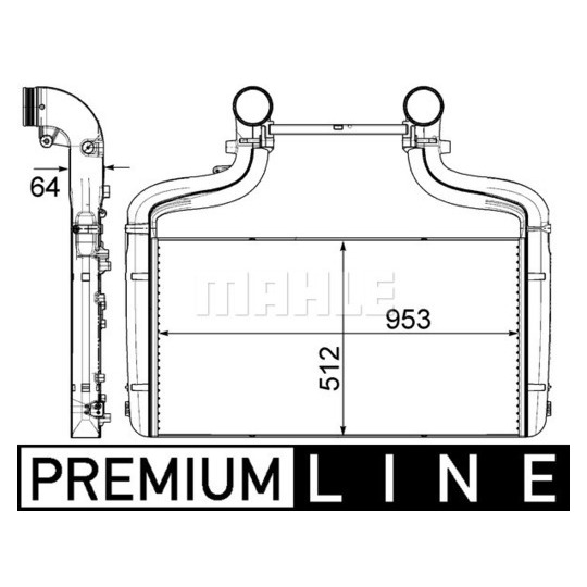 CI 454 000P - Intercooler, charger 